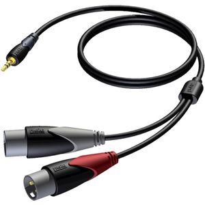 Procab CLA712 2x XLR (m) - 3,5mm Jack (m) audiokabel - 1,5 meter