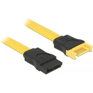 SATA data verlengkabel - plat - SATA600 - 6 Gbit/s / geel - 0,10 meter