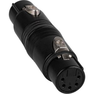 Neutrik NA5FF-B XLR 5-pins (v) - XLR 5-pins (v) DMX koppelstuk / zwart
