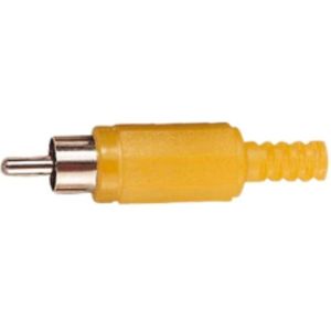 Tulp (m) audio/video connector - plastic / geel