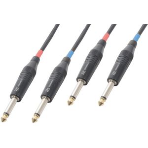 PD Connex 2x 6,35mm Jack stereo audio kabel - 5 meter