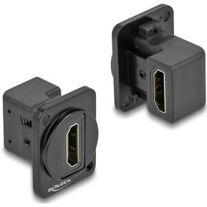 HDMI haaks D-type module | HDMI2.0 (4K 60Hz + HDR) | gegoten zink | zwart
