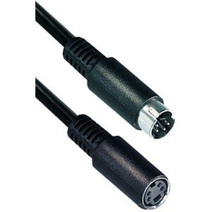 S-Video / S-VHS video verlengkabel / zwart - 1 meter