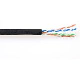 U/UTP CAT6a 10 Gigabit netwerkkabel met flexibele aders - AWG24 - PVC / zwart - 305 meter