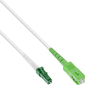 Premium LC/APC - SC/APC FTTH Simplex Optical Fiber Patch kabel - Single Mode OS2 - wit / LSZH - 40 meter