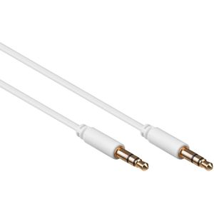 3,5mm Jack stereo audio slim kabel / wit - 3 meter