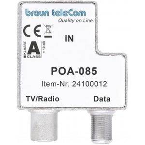 Braun Telecom POA-085 push on Radio/TV/Data filter (met retourband sperfilter)