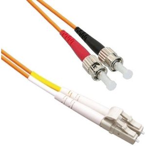 Premium LC - ST Duplex Optical Fiber Patch kabel - Multi Mode OM1 - oranje / LSZH - 15 meter