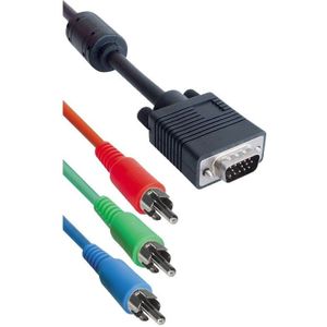 VGA (m) - Component 3RCA (m) kabel / zwart - 2 meter