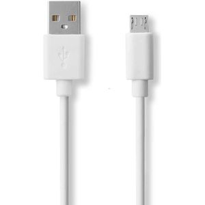 Nedis USB Micro B naar USB-A kabel - USB2.0 - tot 3A / wit - 1 meter