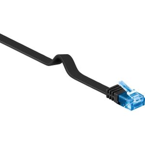 U/UTP CAT6a 10 Gigabit platte netwerkkabel / zwart - 3 meter