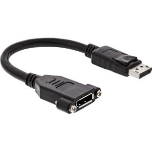 DisplayPort inbouwadapter (m-v) - versie 1.2 (4K 60Hz) / zwart - 0,20 meter