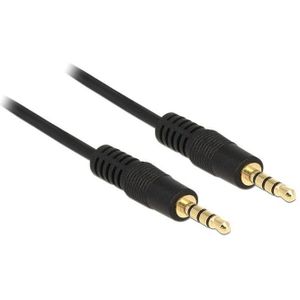 3,5mm Jack 4-polig audio/video kabel AWG24 / zwart - 5 meter