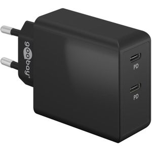 Goobay thuislader met 2 USB-C PD poorten - 36W / zwart