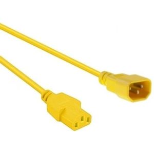C13 - C14 stroomkabel voor UPS/PDU - 3x 1,00mm / geel - 5 meter