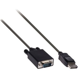 DisplayPort 1.1 naar VGA kabel / zwart - 1,8 meter