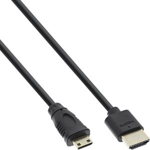 Dunne Mini HDMI - HDMI kabel - versie 2.0 (4K 60Hz) - 1 meter