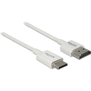 Dunne Premium Mini HDMI - HDMI kabel - versie 2.0 (4K 60Hz) / wit - 1 meter