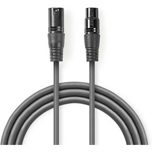 Nedis XLR (m) - XLR (v) audiokabel - 5 meter