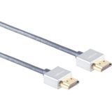 Dunne Premium HDMI kabel - versie 2.0 (4K 60Hz) / blauw - 2 meter