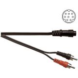 Mini DIN 8pins - Tulp stereo 2RCA kabel - 3 meter