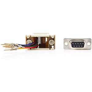 Seriële RS232 adapter 9-pins SUB-D (v) - RJ45 (v) / beige