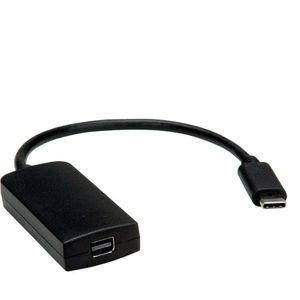 USB-C naar Mini DisplayPort adapter met DP Alt Mode (4K 60 Hz) / zwart - 0,10 meter