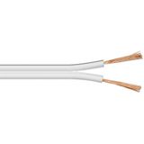 Luidspreker kabel (CCA) - 2x 1,50mm² / wit - 10 meter
