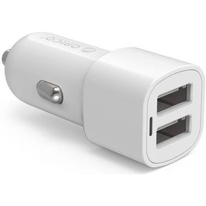 Orico USB autolader met 2 poorten - Smart IC - 3,4A / wit