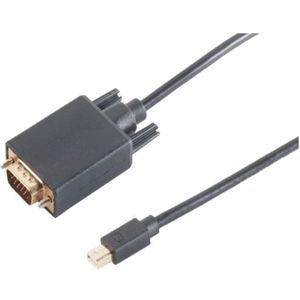 Mini DisplayPort 1.2 Naar VGA Kabel / Zwart - 1 Meter