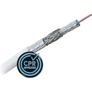 Hirschmann KOKA 9 Eca 4G/LTE proof coaxkabel van de rol voor binnen / wit - 1 meter