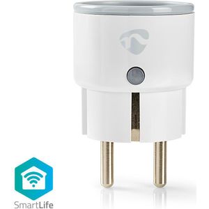 Nedis SmartLife Wi-Fi smart plug met stroommeter en schakelaar - 1 contact - max. 10A / wit