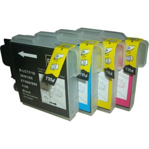 SecondLife Multipack inkt cartridges voor Brother LC-980 en LC1100 serie