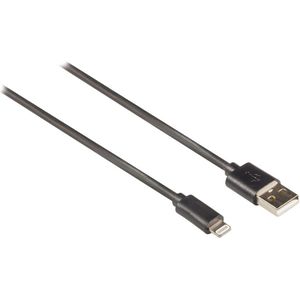 8-pins Lightning naar USB-A kabel - USB2.0 - tot 2,4A / zwart - 2 meter