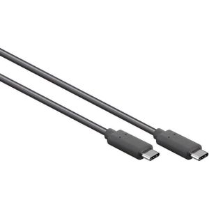 USB-C naar USB-C kabel met E-Marker chip - USB3.2 (tot 20 Gbit/s) - PD tot 20V/5A - video tot 4K 60Hz / zwart - 1,5 meter