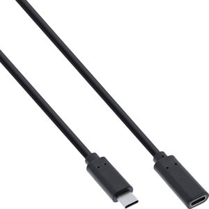 Premium USB-C naar USB-C verlengkabel - USB3.2 (tot 20 Gbit/s) - PD tot 20V/5A / zwart - 0,50 meter