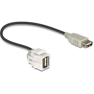 Keystone USB2.0 module -  USB-A haaks naar boven - 0,20 meter