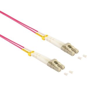 LC Duplex Optical Fiber Patch kabel - Multi Mode OM4 - paars / LSZH - 0,50 meter