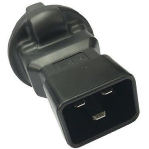 C20 - CEE 7/3 Stroomadapter Voor UPS/PDU / Zwart