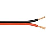 Luidspreker kabel (CCA) - 2x 1,50mm² / rood/zwart - 50 meter