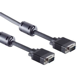 Premium VGA monitor kabel met ferriet kernen - CCS aders / zwart - 1 meter