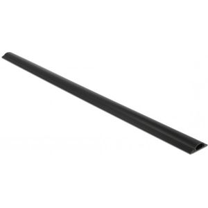 Kunststof kabelgoot half-rond met zelfklevende plakstrip - 100 x 3 cm / zwart