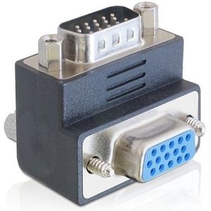 VGA (v) - VGA (m) adapter - 90° haaks naar beneden