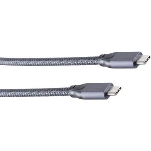 Premium USB-C naar USB-C kabel met E-Marker chip - USB3.2 (tot 20 Gbit/s) - PD tot 20V/5A - video tot 4K 60Hz / zwart - 1 meter