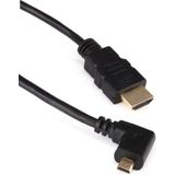 Micro HDMI - HDMI kabel - 90° haaks naar links - versie 1.4 (4K 30Hz) - 1,5 meter