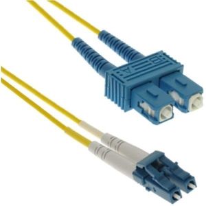 LC - SC Duplex Optical Fiber Patch kabel - Single Mode OS1 - geel / LSZH - 45 meter