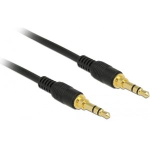 3,5mm Jack stereo audio slim kabel kabel met extra ruimte / zwart - 3 meter