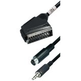 S-VHS en 3,5mm Jack (m) naar Scart (m) kabel / zwart - 5 meter