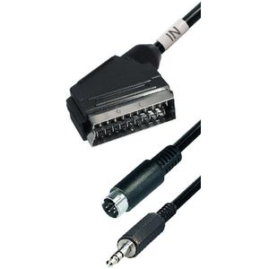 S-VHS en 3,5mm Jack (m) naar Scart (m) kabel / zwart - 5 meter
