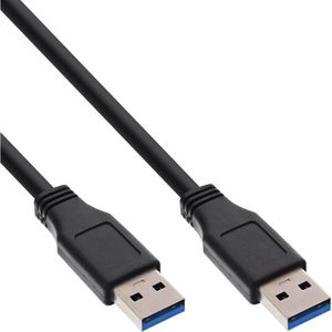 USB naar USB kabel - USB3.0 - tot 2A / zwart - 5 meter